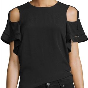 Rebecca Taylor open shoulder sleeve top size 0